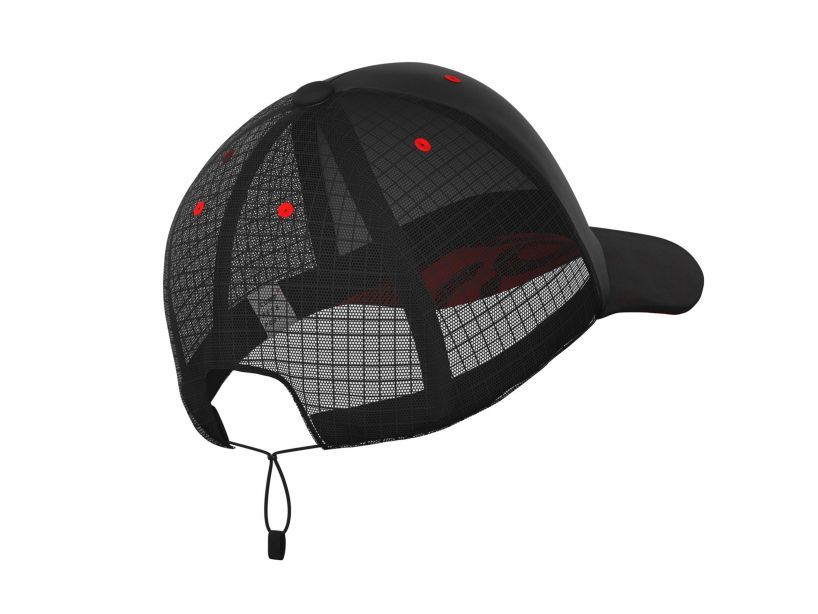 RACING TRUCKER CAP - BLACK/RED